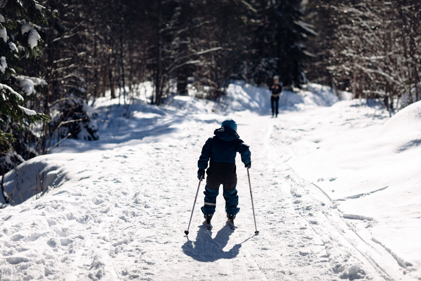 Foto: Oslo kommune/Thomas Ekström Barn på ski