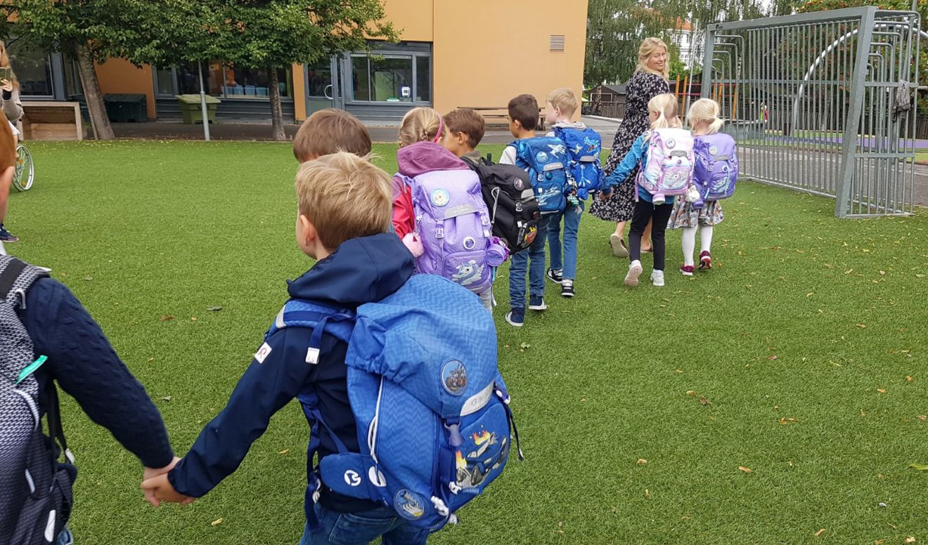 1. trinn på vei til klasserommet 1. trinn på vei til klasserommet